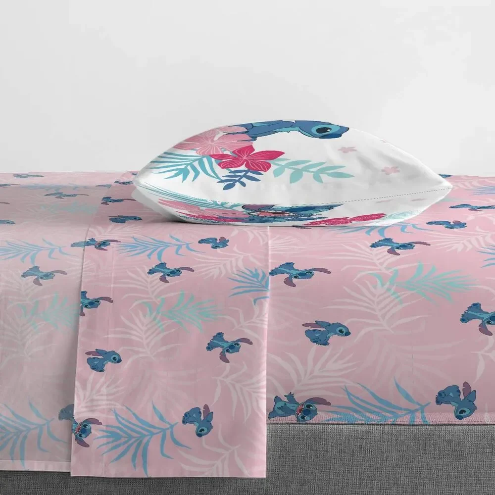 Disney Lilo & Stitch Twin Comforter Set, 5 Piece Reversible Bed in a Bag